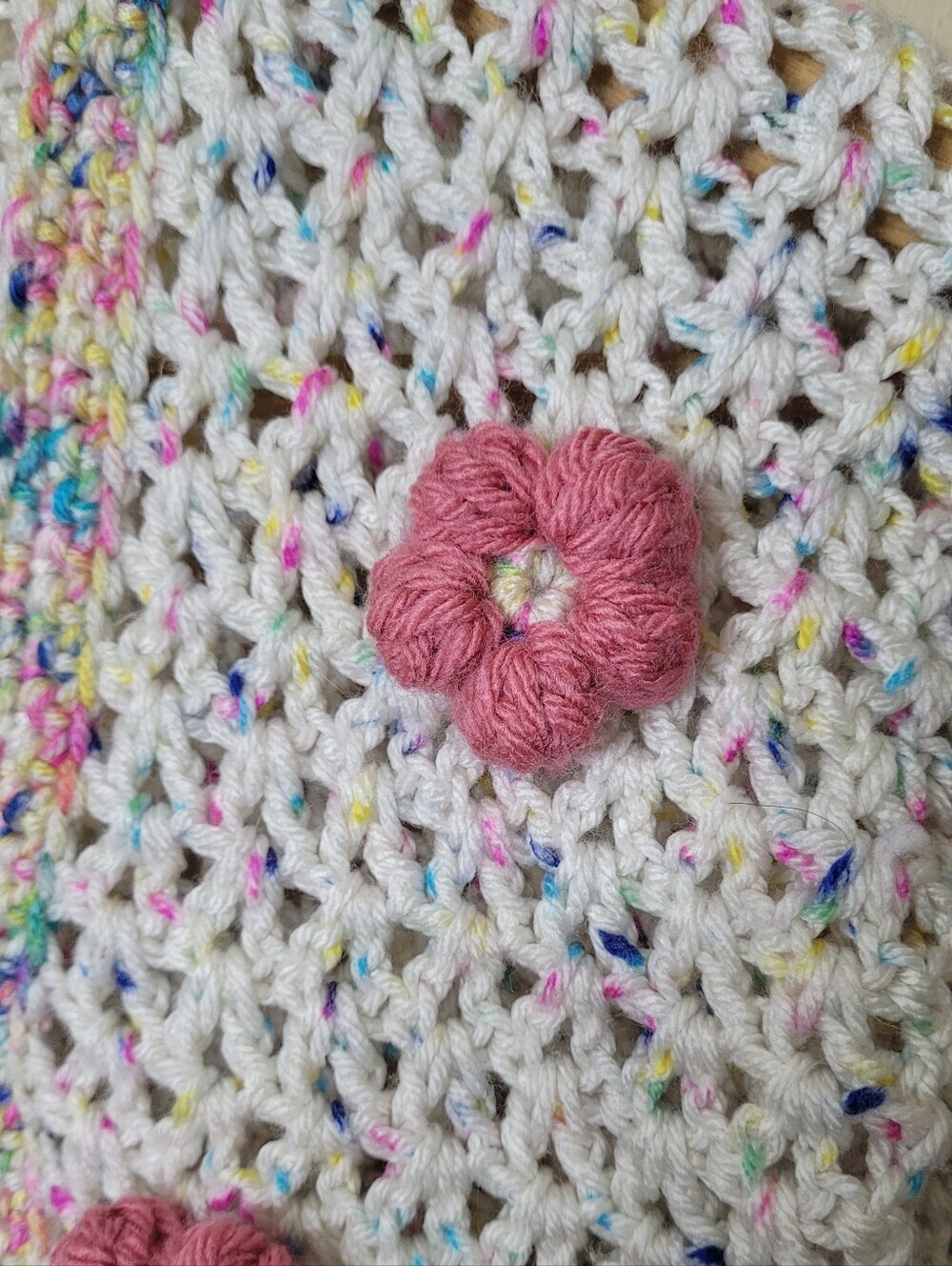 Girls Handmade Crochet Cardigan Sweater - Picture 3 of 8